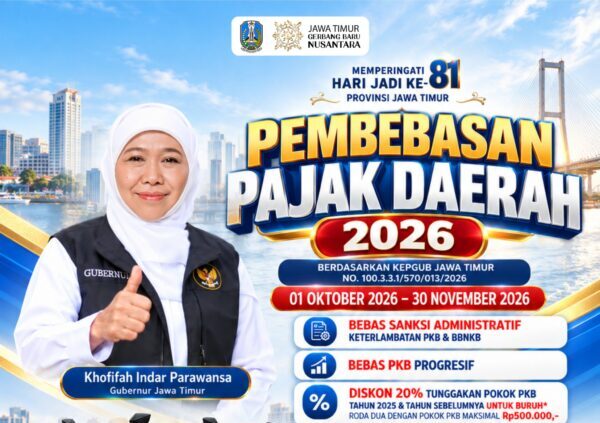 Pemutihan Pajak Kendaraan Jatim Dimulai 1 Oktober, Ada Keringanan untuk Ojol